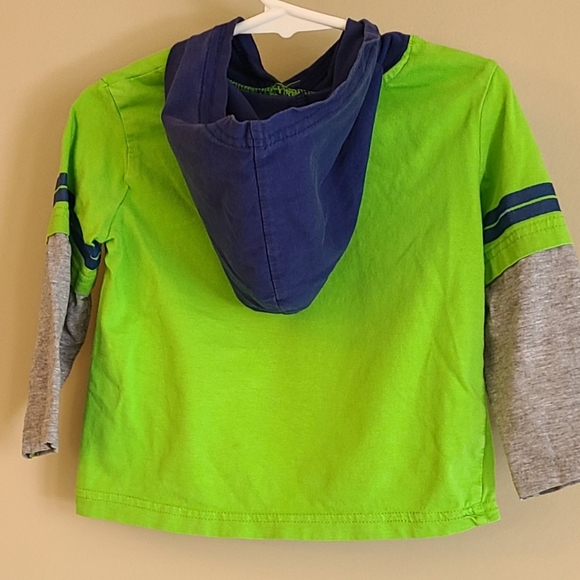 Teenage Mutant Ninja Turtles green hooded long sleeved tee shirt - Picture 2 of 5